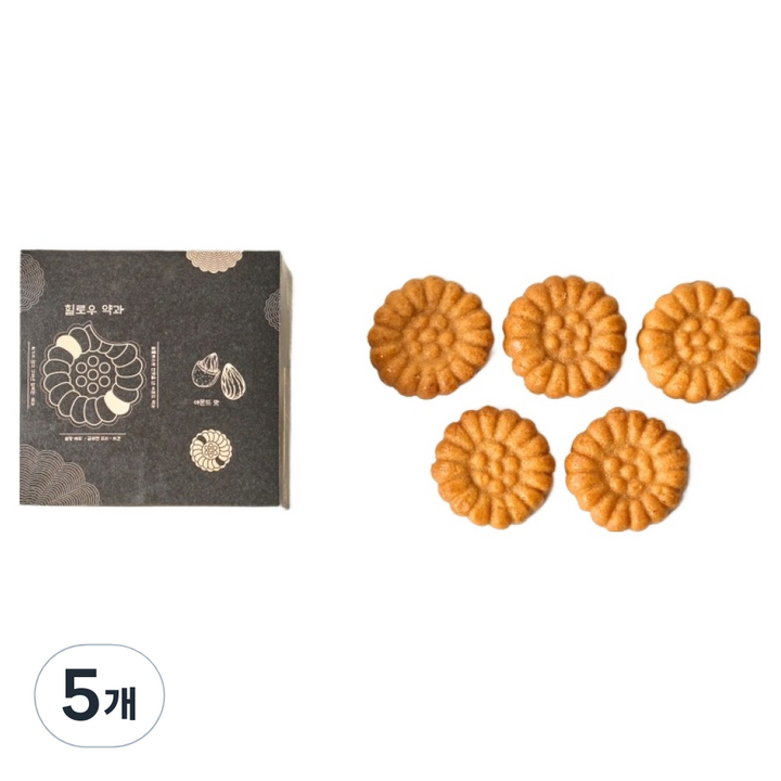 꼬랑지마카롱 힐로우 아몬드 약과 5p, 85g, 5개