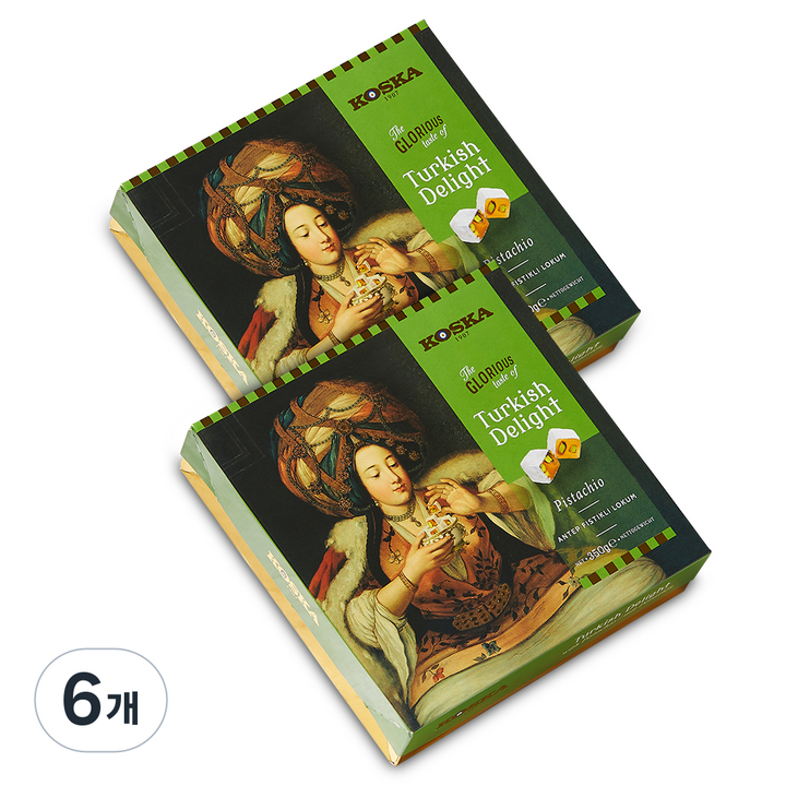 코스카 터키쉬딜라이트 젤리 피스타치오, 6개, 350g