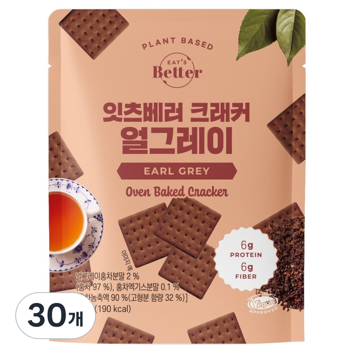 잇츠베러 크래커 얼그레이, 45g, 30개