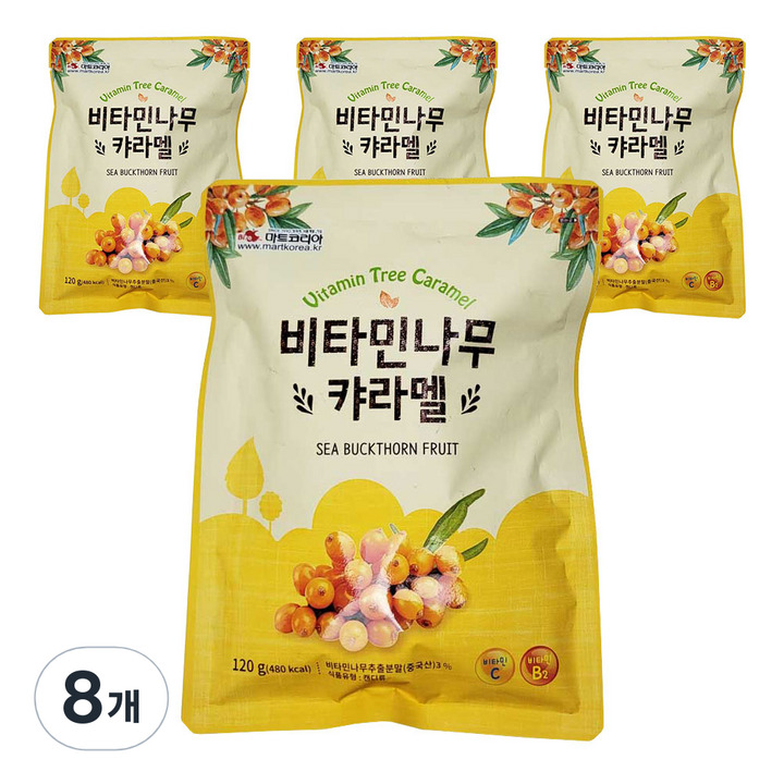 아름다운정성 비타민 나무 카라멜 사탕, 8개, 120g
