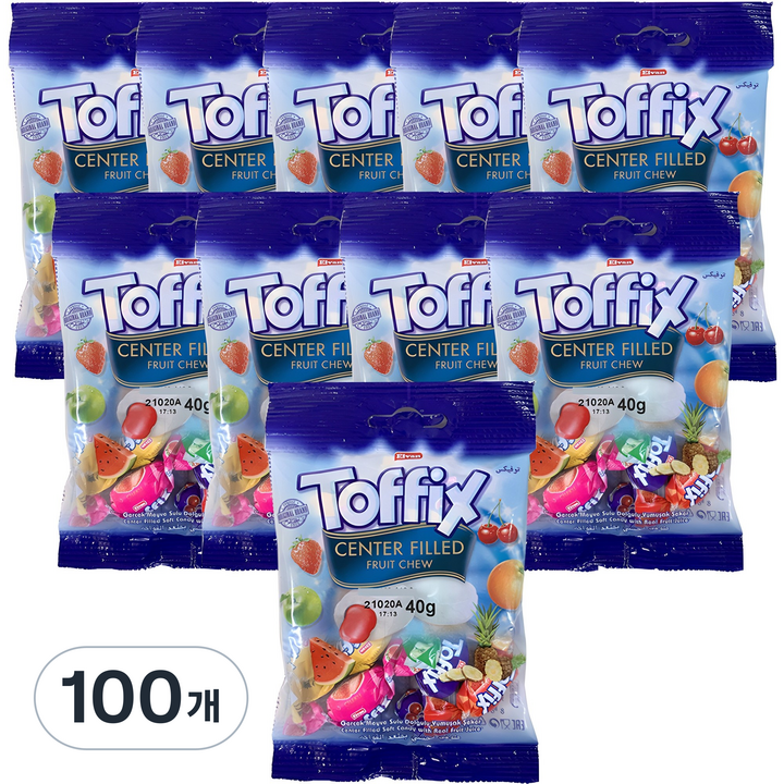 토픽스 과즙캔디, 40g, 100개
