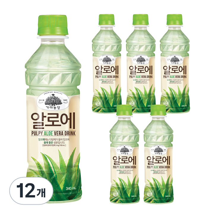 가야농장 알로에, 340ml, 12개