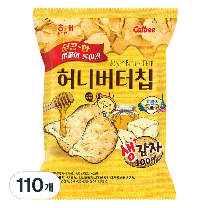 해태 허니버터칩, 60g, 110개