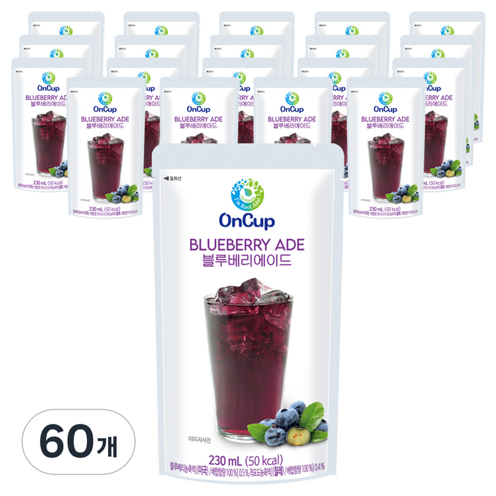 온컵 블루베리 에이드, 60개, 230ml