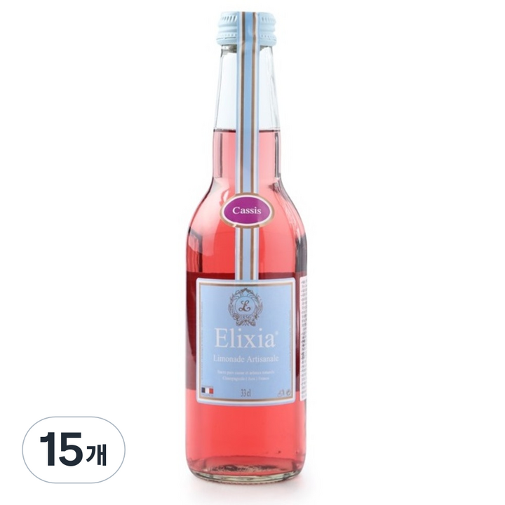 Elixia 블랙커런트맛 탄산음료, 330ml, 15개