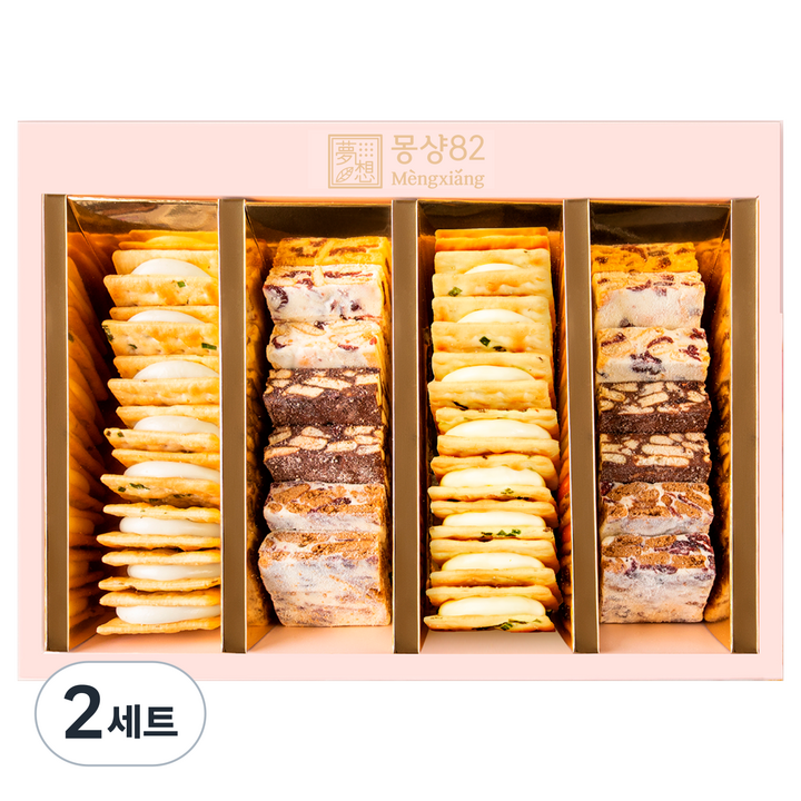 몽샹82 패밀리 F2-O 선물세트+ 리본 + 쇼핑백, 2세트, 680g