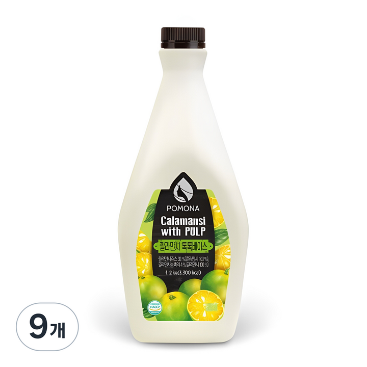 포모나 톡톡 농축 베이스 깔라만시 1.2kg, 9개