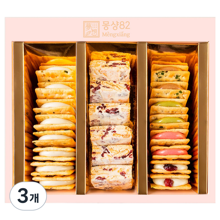 몽샹82 패밀리 F1-SO 선물세트 + 쇼핑백, 500g, 3개