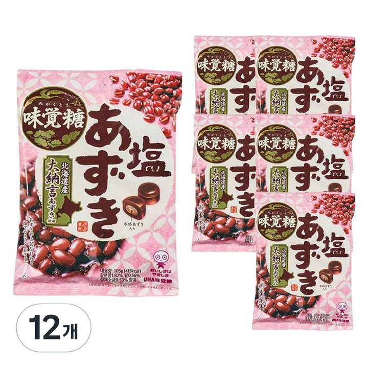 유하미카쿠토 아주끼 캔디, 105g, 12개