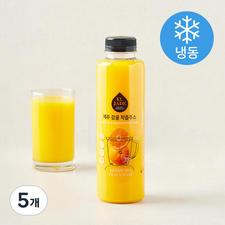 엘제이드 제주 감귤 착즙주스 (냉동), 5개, 410ml
