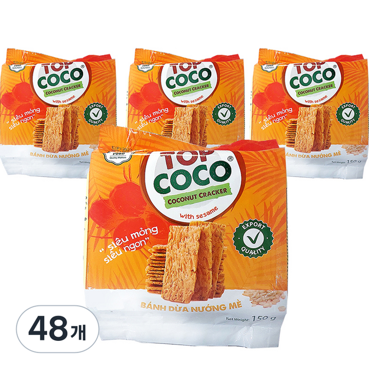 탑 코코 코코넛 크래커 참깨맛 10p, 150g, 48개