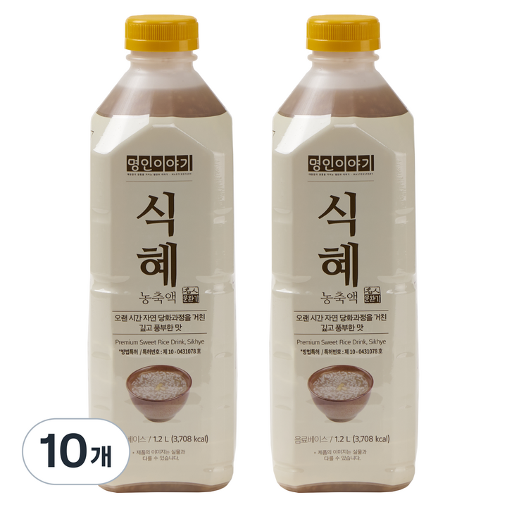 명인이야기 식혜 농축액, 1.2L, 10개