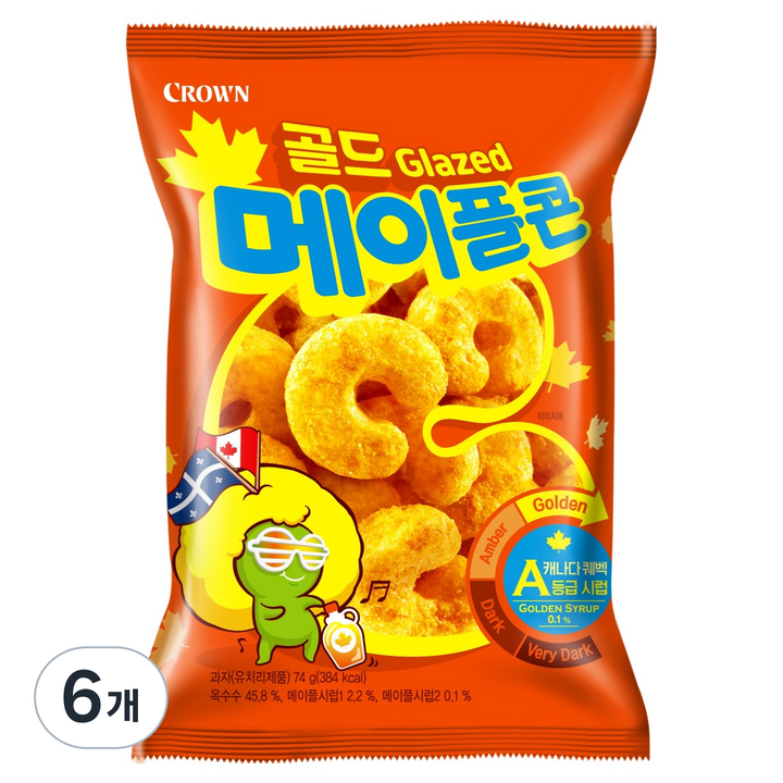 크라운 골드 메이플콘, 74g, 6개