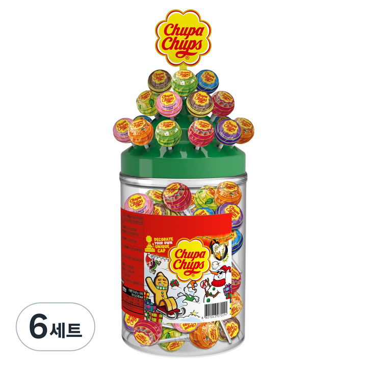 츄파춥스 미니튜브 파고다캡 11g x 50p 세트, 6세트