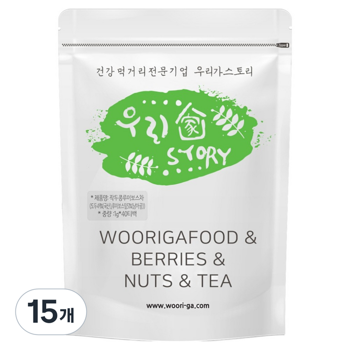 우리가스토리 작두콩 루이보스차, 1g, 40개입, 15개