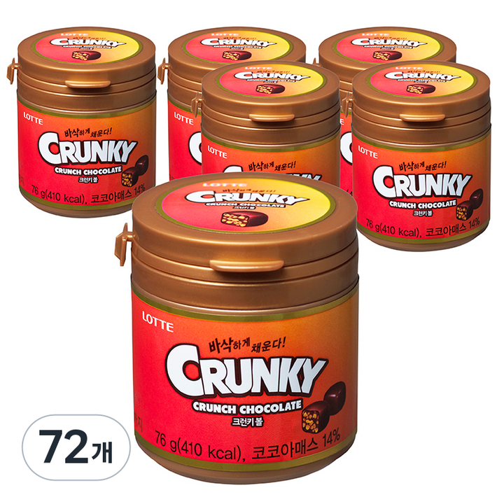 롯데웰푸드 크런키볼, 76g, 72개