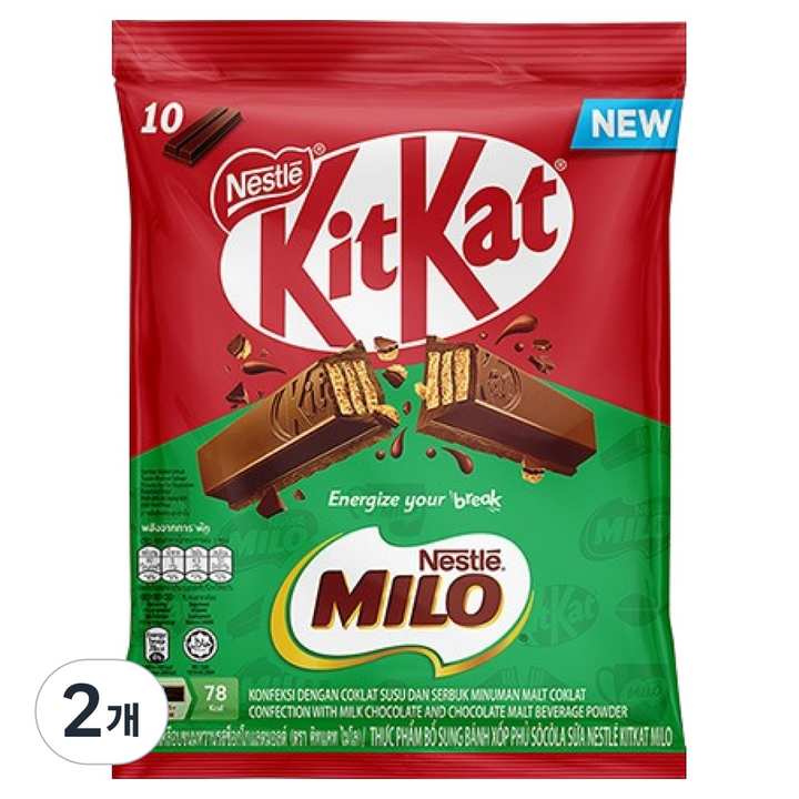 KitKat 마일로 초코바 10p, 2개