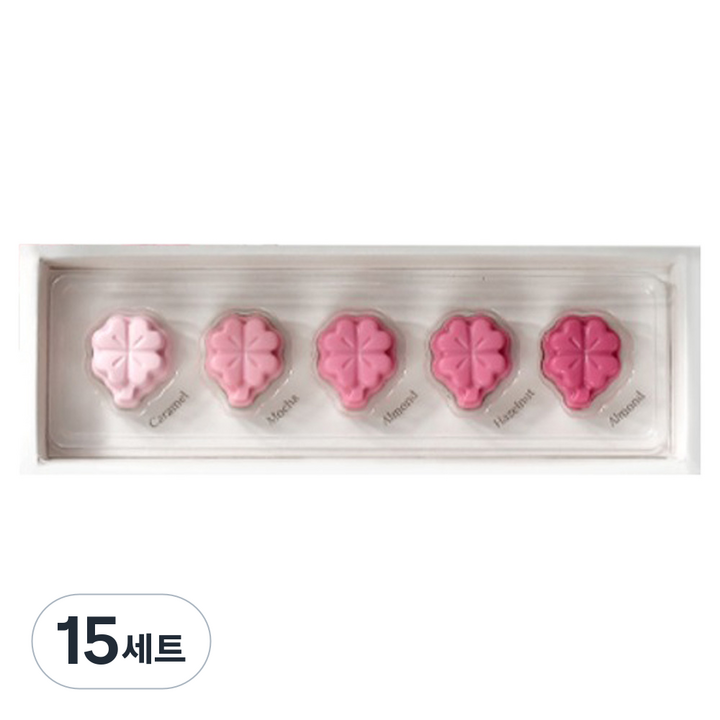 디유 상상앤드 수능 합격 기원 수제 초콜릿 그라데이션컬러 클로버포유 5종 세트, 15세트