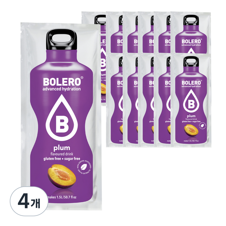 볼레로 2kcal 무설탕 과일워터 대용량 음료 자두, 9g, 12개입, 4개