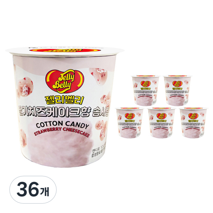젤리벨리 딸기 치즈케이크향 솜사탕, 12g, 36개
