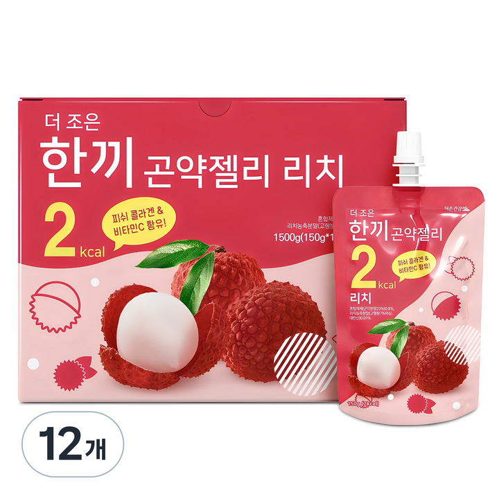 더존건강 더 조은 한끼곤약젤리 리치 10개입, 1.5kg, 12개