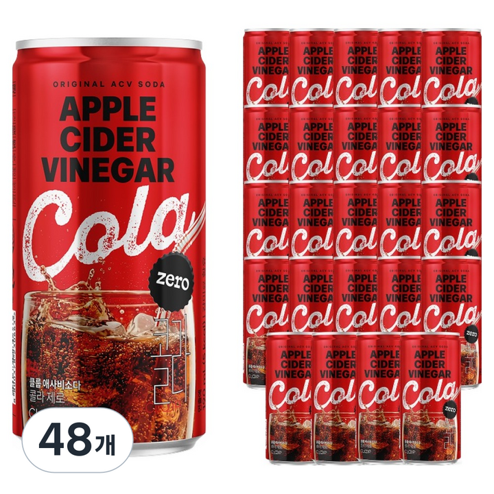 클룹 애사비소다 제로 콜라, 48개, 190ml