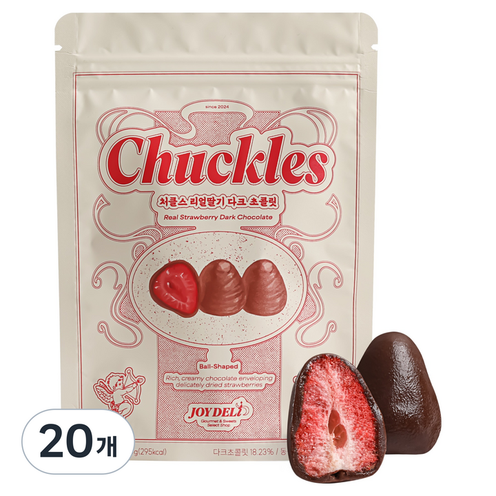 처클스 동결건조 리얼딸기 다크 초콜릿, 60g, 20개