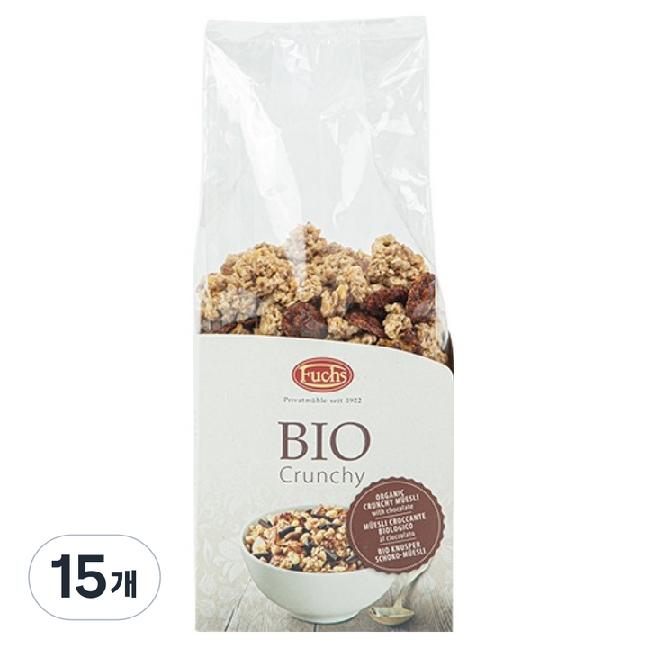 훅스 유기농 초콜렛 크런치 시리얼, 350g, 15개