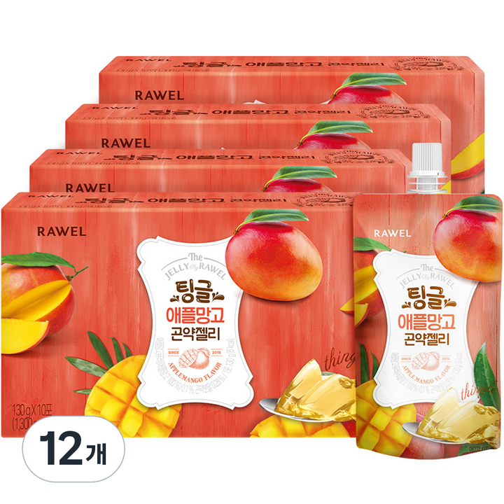 팅글 곤약젤리 애플망고맛 10개입, 1.3kg, 12개