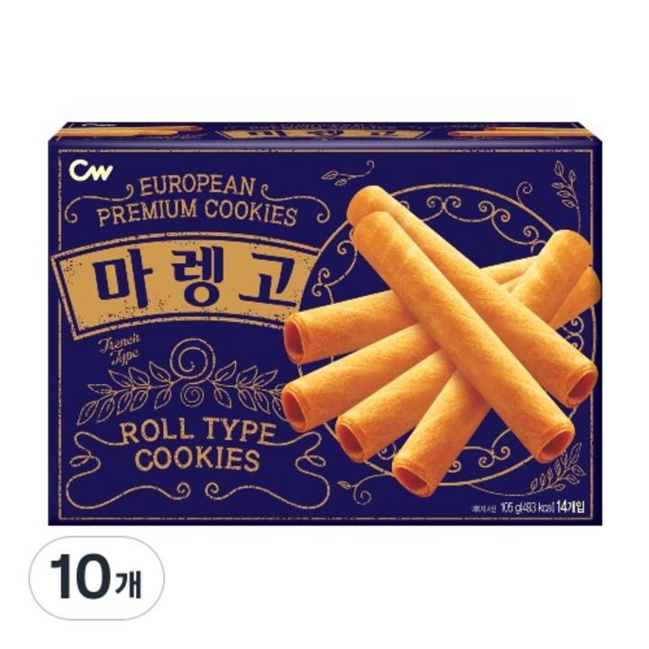 청우식품 마렝고 과자, 105g, 10개