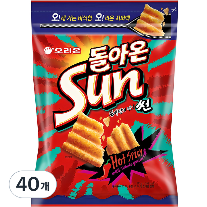 오리온 돌아온 태양의 맛 썬, 273g, 40개