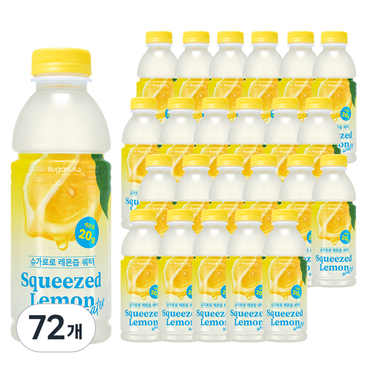 슈가로로 레몬즙 워터, 72개, 500ml