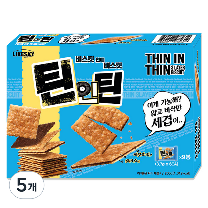하늘처럼 틴인틴 비스켓, 200g, 5개
