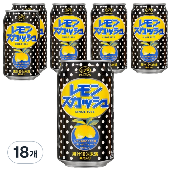 후지야 레몬 스쿼시, 350ml, 18개