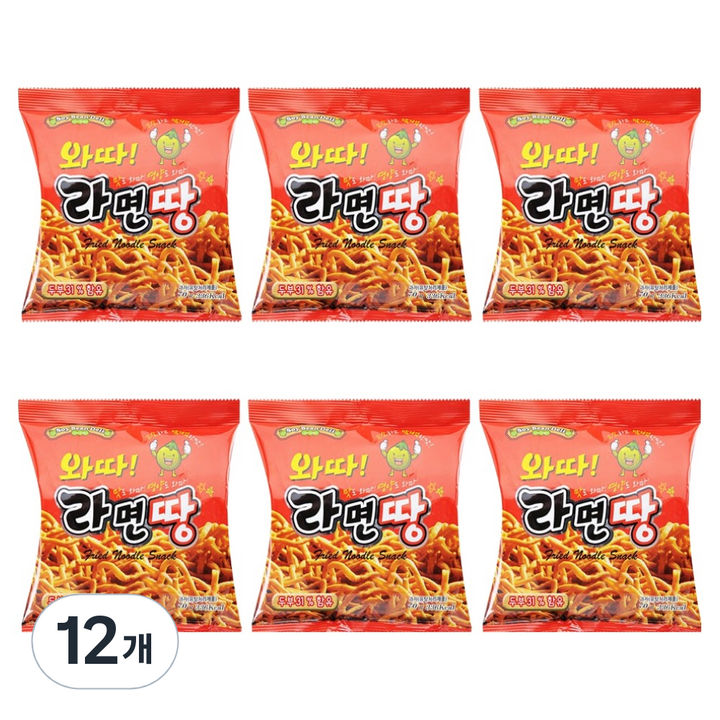 소이빈델리 와따 라면땅, 70g, 12개
