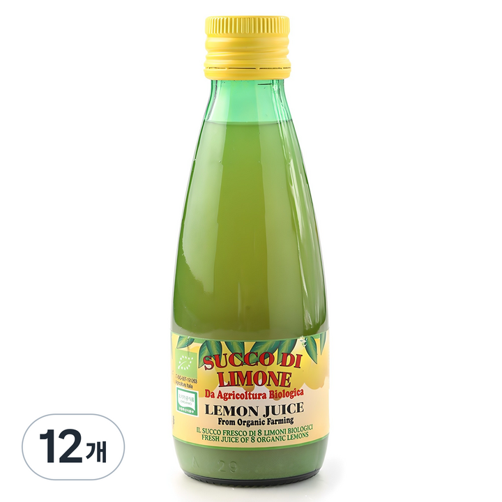 유로푸드 유기농 레몬주스, 250ml, 12개