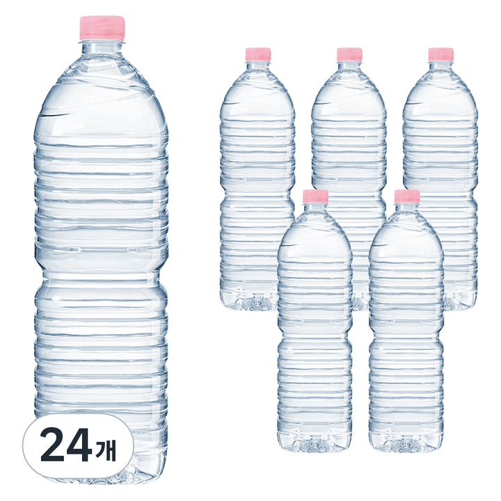 CRYSTAL 무라벨 생수, 2L, 24개