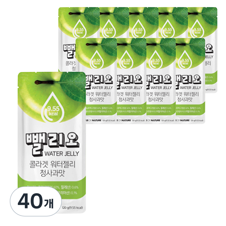 뺄리오 콜라겟 워터젤리 청사과맛, 120g, 40개
