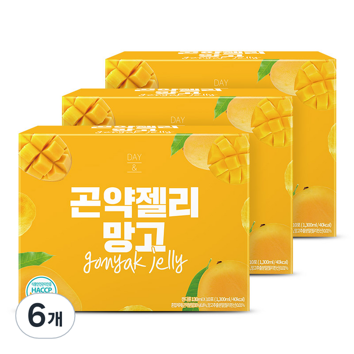 참앤들황토농원 데이 앤 곤약젤리 망고 4kcal 10p, 6개