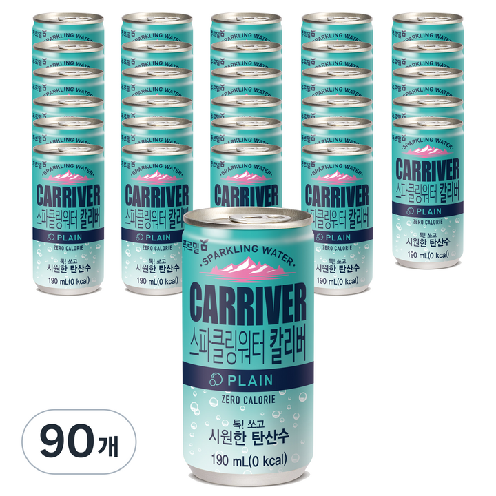 푸르밀 스파클링워터 칼리버, 190ml, 90개