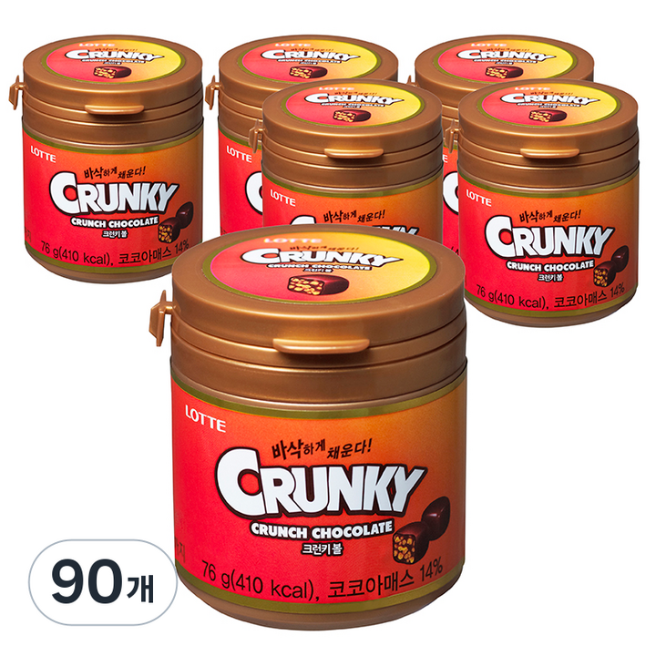 롯데웰푸드 크런키볼, 76g, 90개