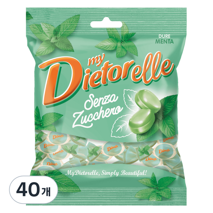 디에토렐레 무설탕 캔디 민트, 70g, 40개
