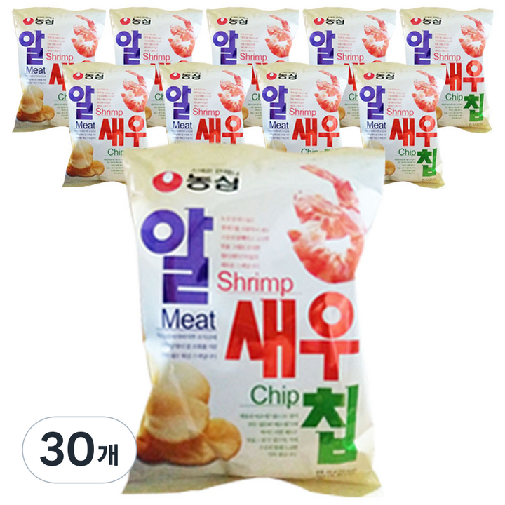 농심 알새우칩, 68g, 30개