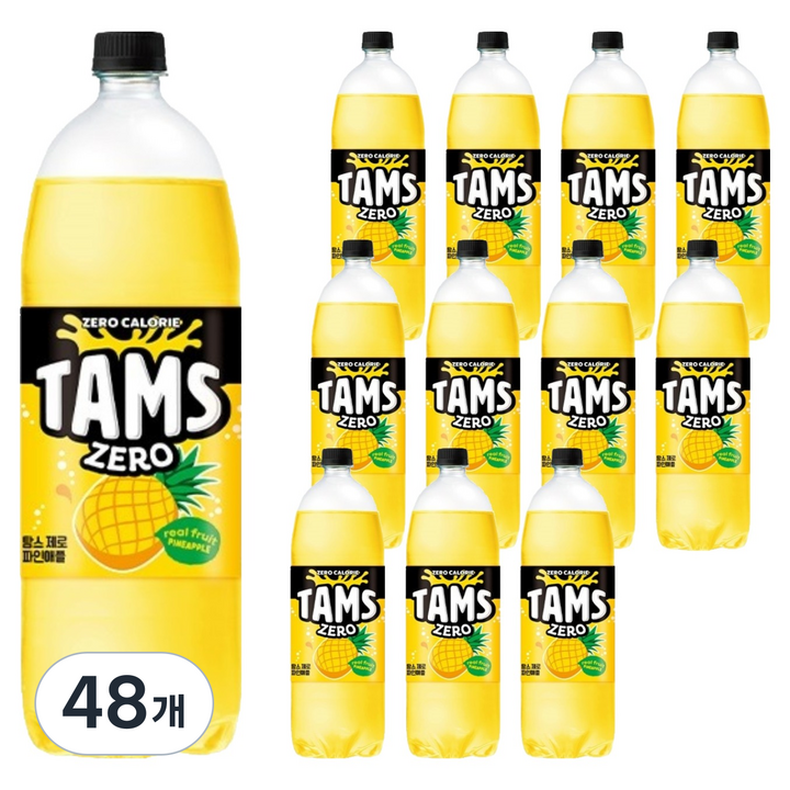 탐스제로 파인애플, 1.5L, 48개
