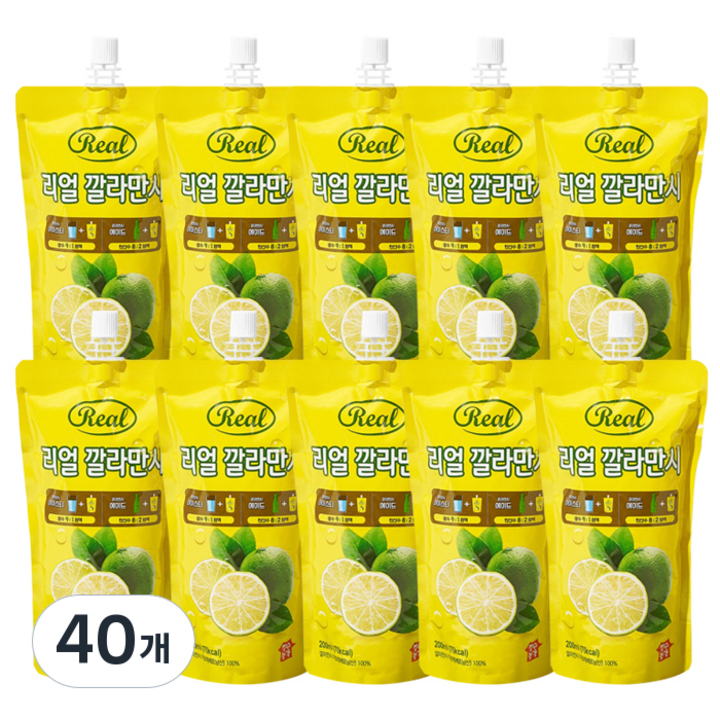 장수농가 리얼 깔라만시, 200ml, 40개
