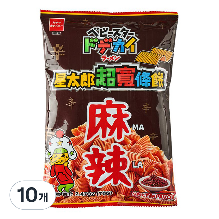 베이비스타 도데카이 라면과자 마라향, 70g, 10개