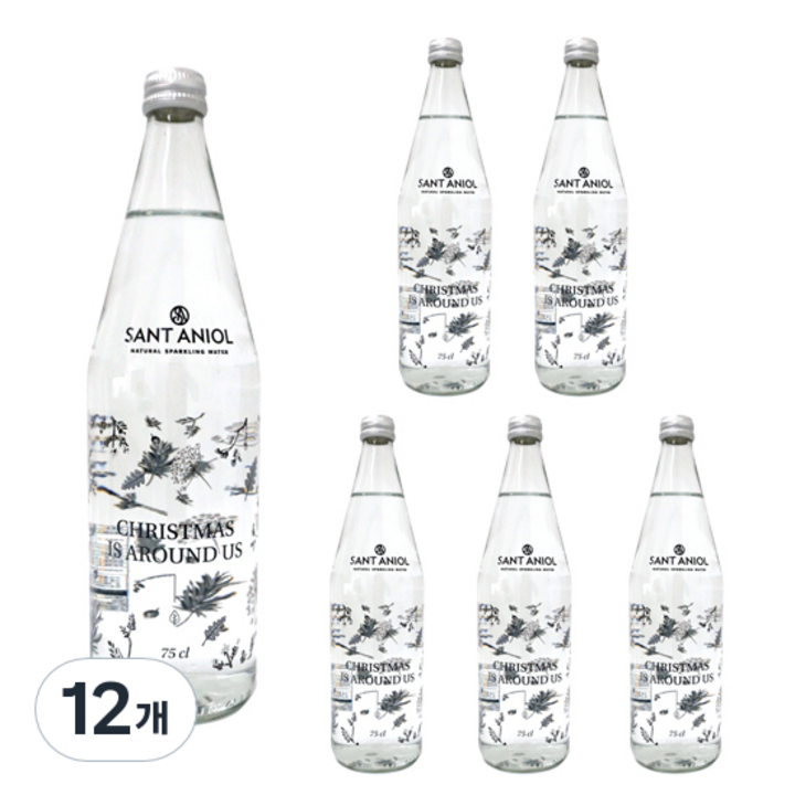 산타니올 크리스마스 탄산수, 12개, 750ml