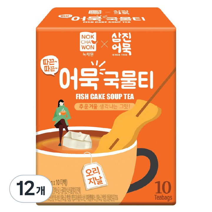 녹차원 따끈따끈 어묵국물티 오리지널맛, 4g, 10개입, 12개