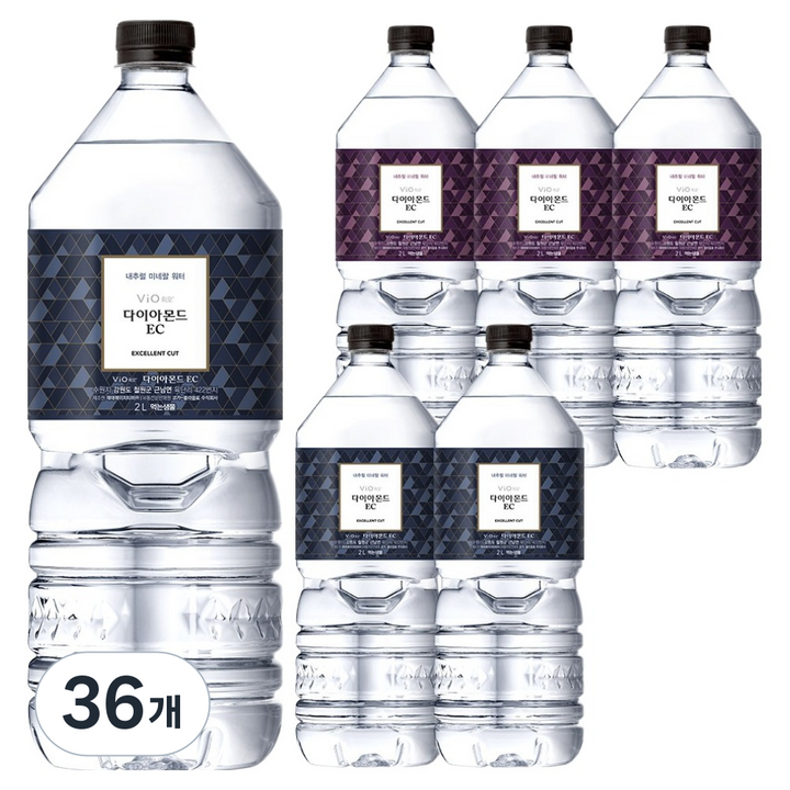 휘오 다이아몬드EC 생수, 2L, 36개