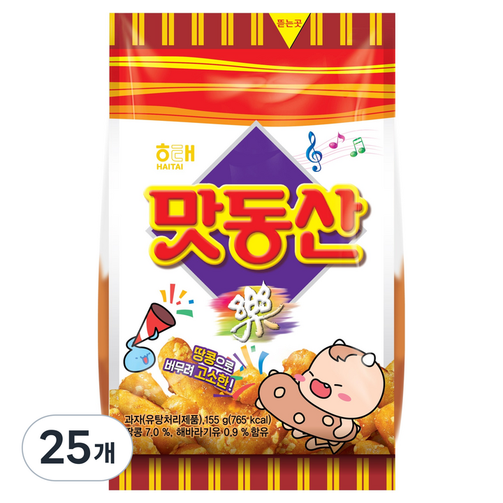 해태제과 맛동산, 155g, 25개
